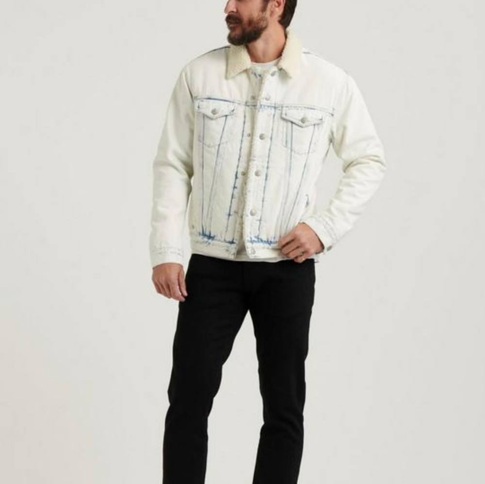 Denim acid wash jacket